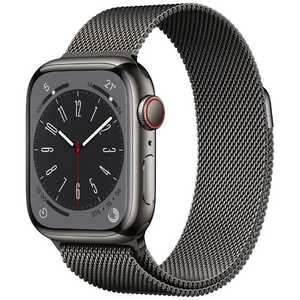 アップル Apple Watch Series 8(GPS + Cellularモデル) 41mmグラファイトステンレススチールケースとグラファイトミラネーゼループ-MNJM3J/A