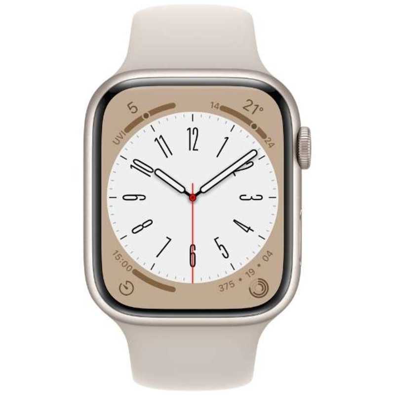 アップル アップル Apple Watch Series 8(GPS + Cellularモデル) 45mmスターライトアルミニウムケースとスターライトスポーツバンド - レギュラー-MNK73J/A 45mmスターライトアルミニウムケースとスターライトスポーツバンド - レギュラー-MNK73J/A