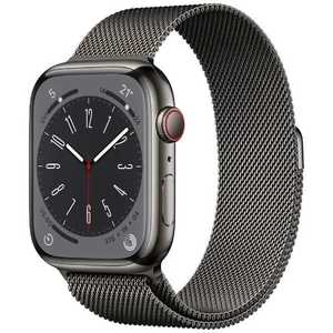 アップル Apple Watch Series 8(GPS + Cellularモデル) 45mmグラファイトステンレススチールケースとグラファイトミラネーゼループ-MNKX3J/A