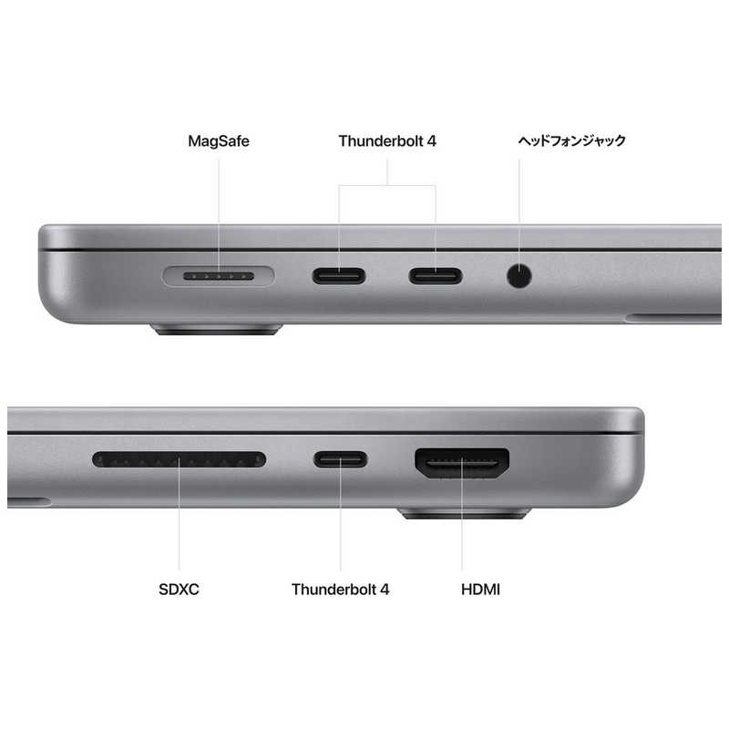 アップル アップル MacBook Pro 10コアCPUと16コアGPUを搭載したApple M2 Proチップ 14インチ メモリ：16GB ストレージ：512GB SSD スペースグレイ  MPHE3J/A MPHE3J/A