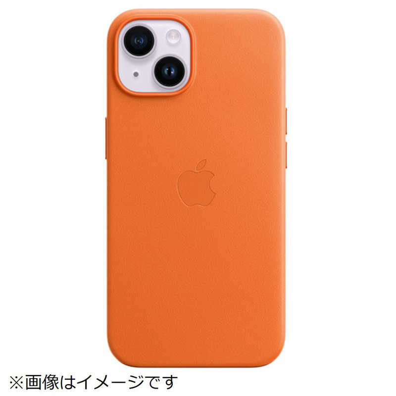 アップル アップル (純正)MagSafe対応iPhone 14レザーケース オレンジ MPP83FE/A MPP83FE/A