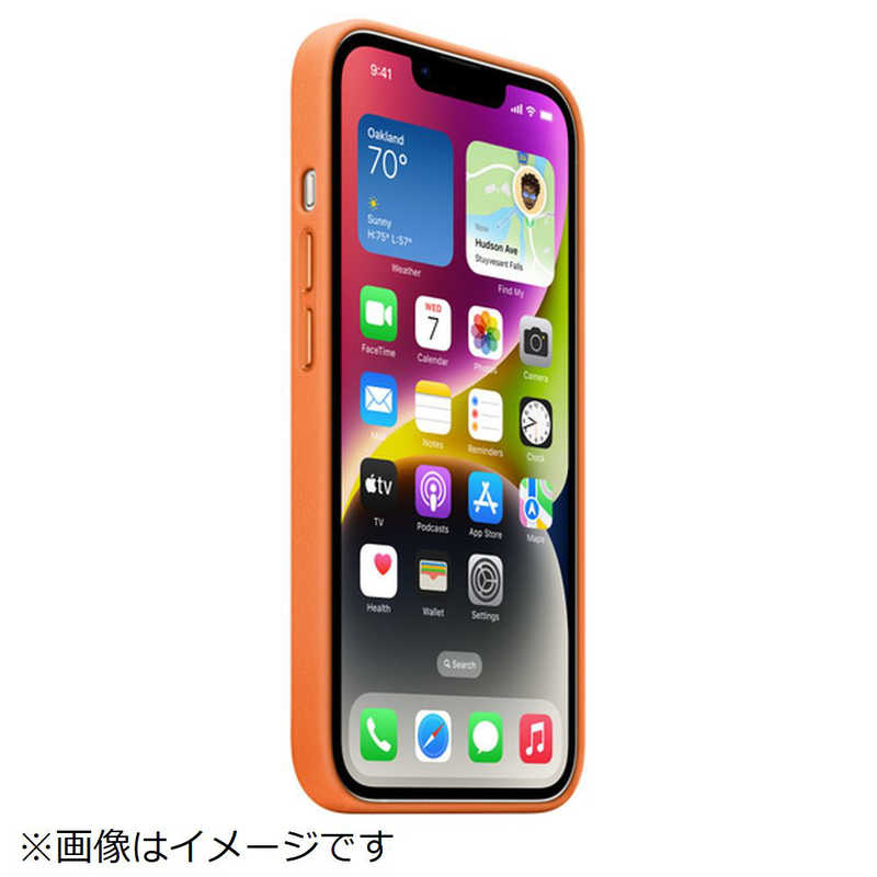 アップル アップル (純正)MagSafe対応iPhone 14レザーケース オレンジ MPP83FE/A MPP83FE/A