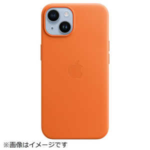 アップル (純正)MagSafe対応iPhone 14レザーケース オレンジ MPP83FE/A