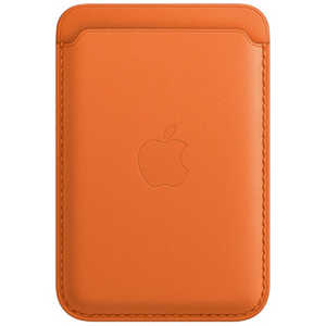 アップル (純正)MagSafe対応iPhoneレザーウォレット オレンジ MPPY3FE/A