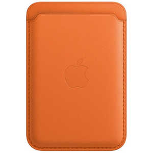 アップル (純正)MagSafe対応iPhoneレザーウォレット オレンジ MPPY3FE/A