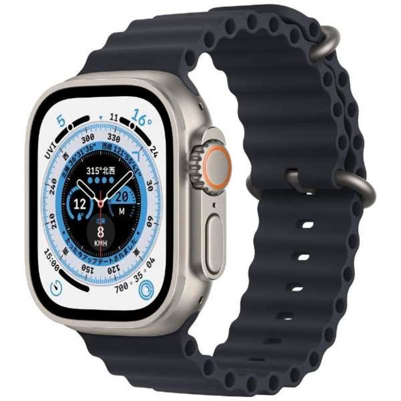 アップル アップル Apple Watch Ultra(GPS + Cellularモデル) 49mmチタニウムケースとミッドナイトオーシャンバンド-MQFK3J/A 49mmチタニウムケースとミッドナイトオーシャンバンド-MQFK3J/A
