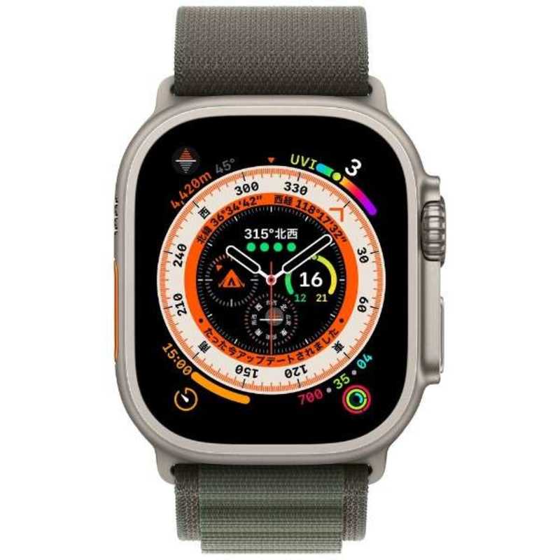アップル アップル Apple Watch Ultra(GPS + Cellularモデル) 49mmチタニウムケースとグリーンアルパインループ - M-MQFN3J/A 49mmチタニウムケースとグリーンアルパインループ - M-MQFN3J/A