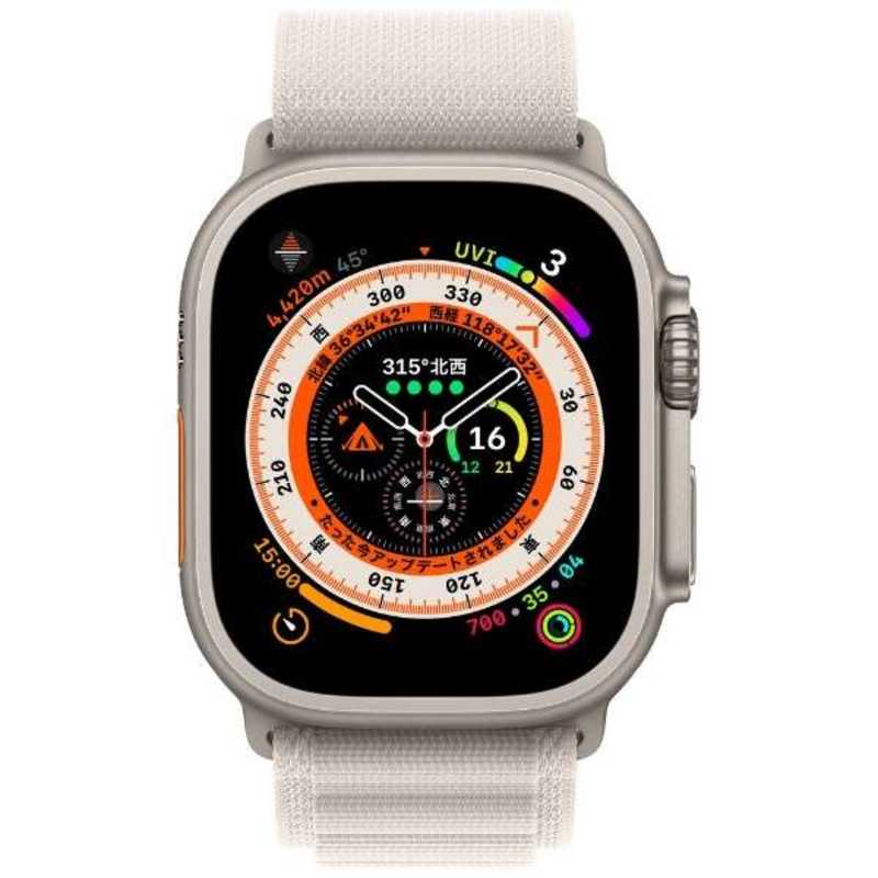 アップル アップル Apple Watch Ultra(GPS + Cellularモデル) 49mmチタニウムケースとスターライトアルパインループ - L-MQFT3J/A 49mmチタニウムケースとスターライトアルパインループ - L-MQFT3J/A