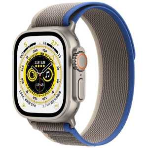 アップル Apple Watch Ultra(GPS + Cellularモデル) 49mmチタニウムケースとブルー/グレイトレイルループ - M/L-MQFV3J/A