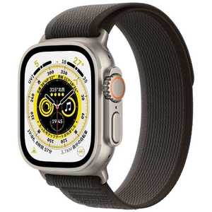 アップル Apple Watch Ultra(GPS + Cellularモデル) 49mmチタニウムケースとブラック/グレイトレイルループ - S/M-MQFW3J/A