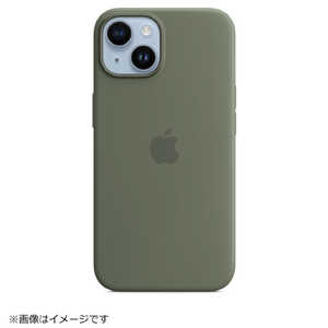 アップル MagSafe対応 iPhone 14 シリコーンケース オリーブ MQU83FE/A MQU83FEA