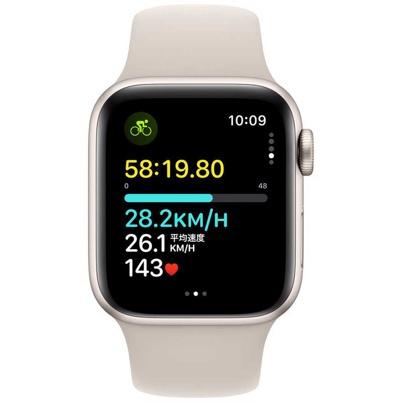 アップル アップル Apple Watch SE(GPSモデル)- 40mmスターライトアルミニウムケースとスターライトスポーツバンド - S/M MR9U3J/A MR9U3J/A