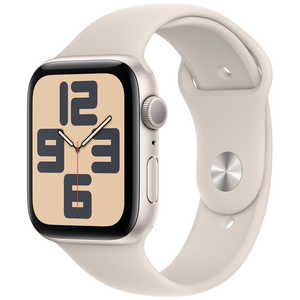 アップル Apple Watch SE(GPSモデル)- 40mmスターライトアルミニウムケースとスターライトスポーツバンド - M/L MR9V3J/A