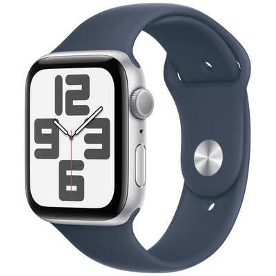 アップル Apple Watch SE(GPSモデル)- 44mmシルバーアルミニウムケースとストームブルースポーツバンド - S/M MREC3J/A