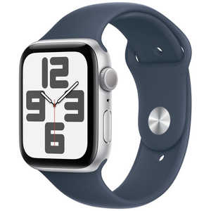 アップル Apple Watch SE(GPSモデル)- 44mmシルバーアルミニウムケースとストームブルースポーツバンド - S/M MREC3J/A