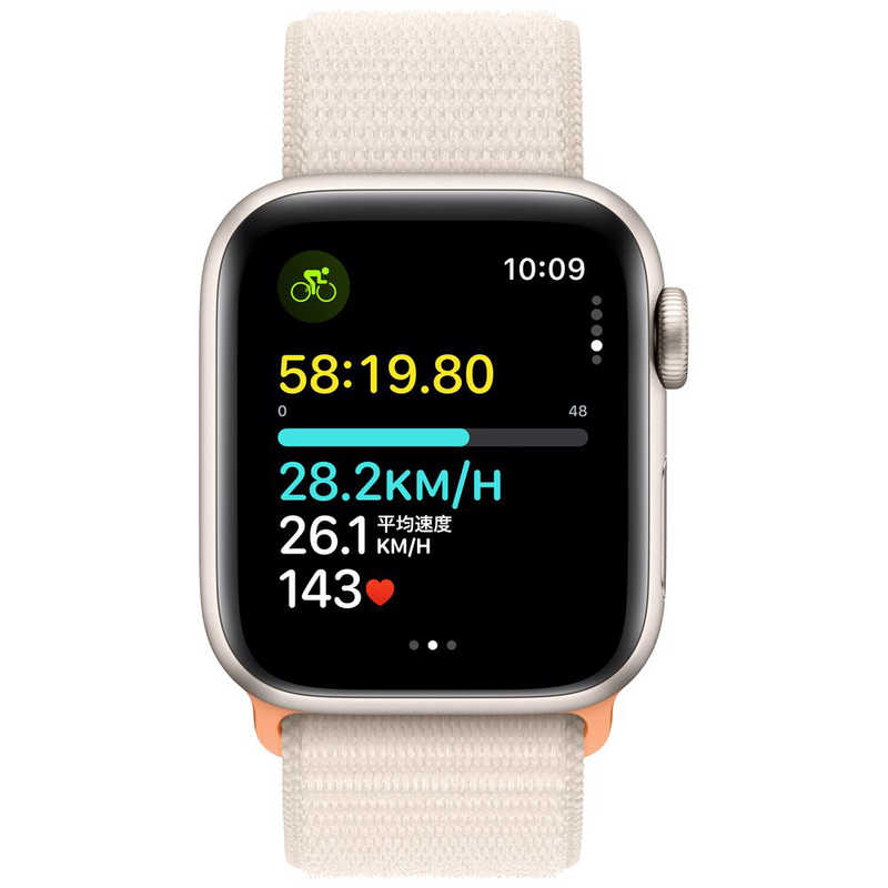 アップル アップル Apple Watch SE(GPS ＋ Cellularモデル)- 40mmケースとスターライトスポーツループ スターライトアルミニウム MRG43JA MRG43JA