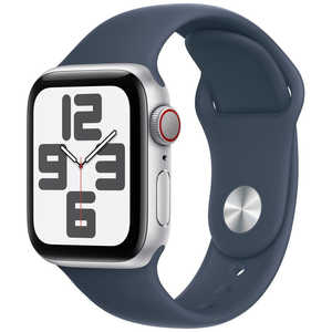 アップル Apple Watch SE(GPS ＋ Cellularモデル)- 40mmケースとストームブルースポーツバンド - S/M シルバーアルミニウム MRGJ3JA