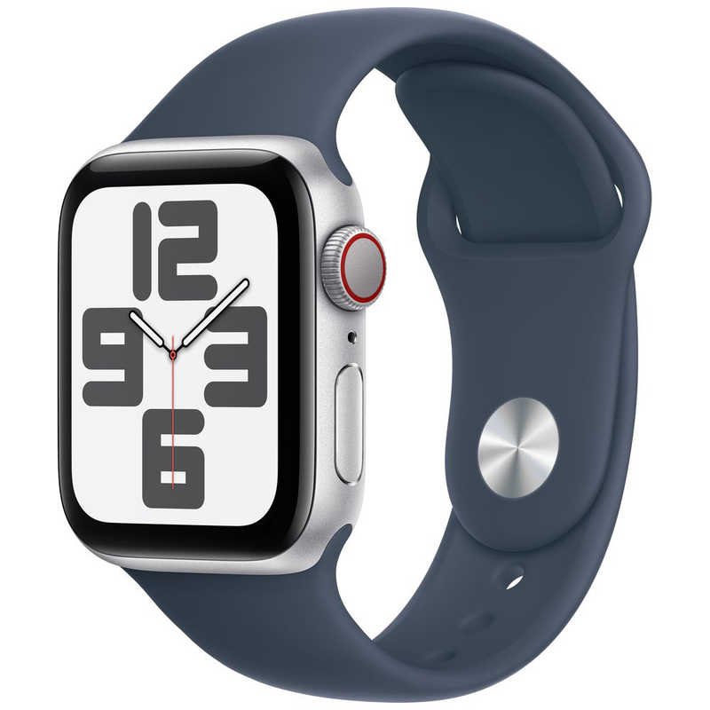 アップル アップル Apple Watch SE(GPS ＋ Cellularモデル)- 40mmケースとストームブルースポーツバンド - M/L シルバーアルミニウム MRGM3JA MRGM3JA