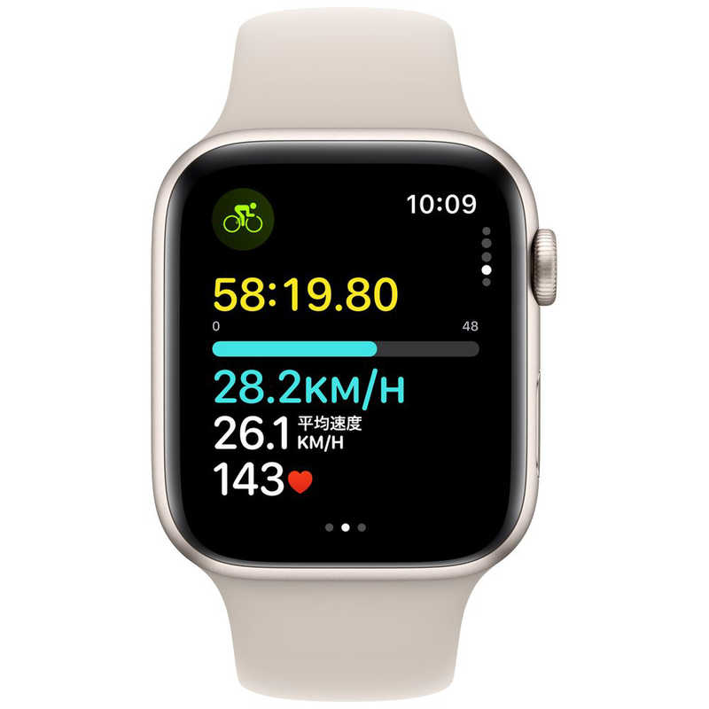 アップル アップル Apple Watch SE(GPS ＋ Cellularモデル)- 44mmケースとスターライトスポーツバンド - S/M スターライトアルミニウム MRGU3JA MRGU3JA