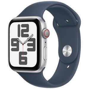 アップル Apple Watch SE(GPS ＋ Cellularモデル)- 44mmケースとストームブルースポーツバンド - M/L シルバーアルミニウム MRHJ3JA