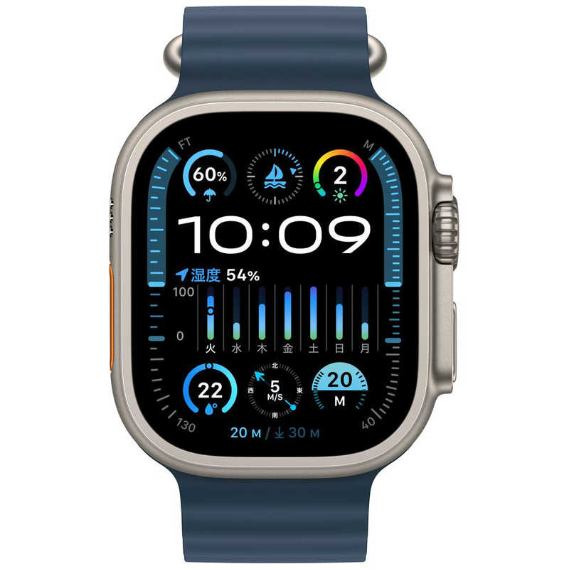 アップル アップル Apple Watch Ultra 2(GPS ＋ Cellularモデル)- 49mmチタニウムケースと ブルーオーシャンバンド MREG3JA MREG3JA