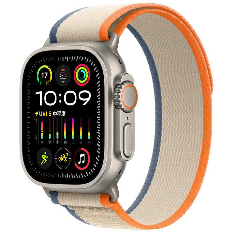 アップル アップル Apple Watch Ultra 2(GPS ＋ Cellularモデル)- 49mmチタニウムケースとオレンジ/ベージュトレイルループ - S/M オレンジ／ベージュトレイルループ S／M MRF13JA MRF13JA