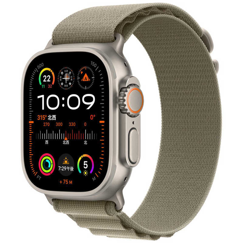 アップル アップル Apple Watch Ultra 2(GPS ＋ Cellularモデル)- 49mmチタニウムケースとオリーブアルパインループ - S オリーブアルパインループ S MREX3JA MREX3JA