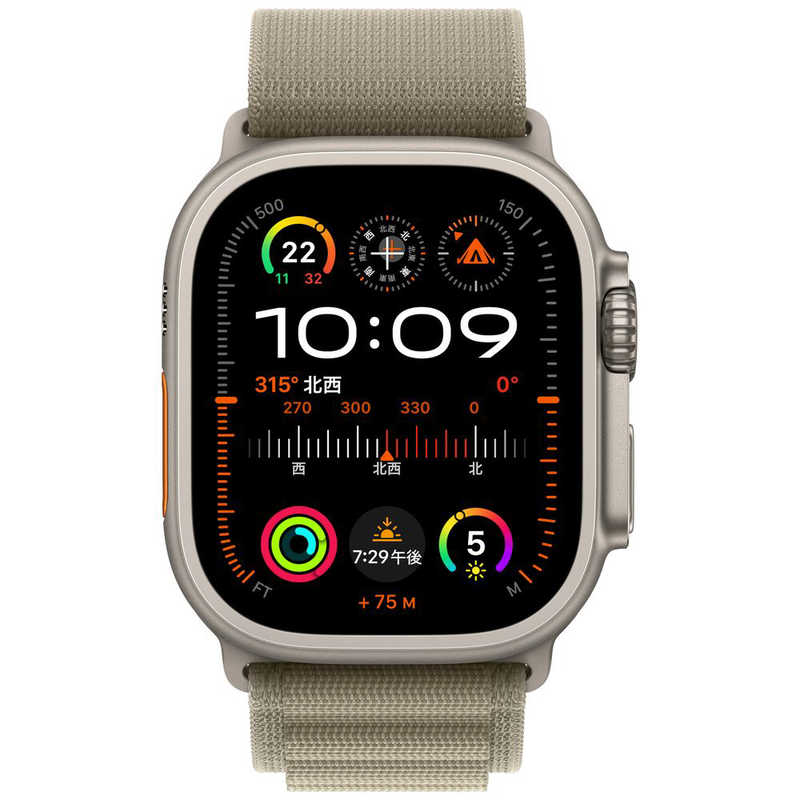 アップル アップル Apple Watch Ultra 2(GPS ＋ Cellularモデル)- 49mmチタニウムケースとオリーブアルパインループ - M オリーブアルパインループ M MREY3JA MREY3JA
