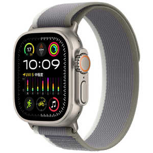 アップル Apple Watch Ultra 2(GPS ＋ Cellularモデル)- 49mmチタニウムケースとグリーン/グレイトレイルループ - S/M グリーン／グレイトレイルループ S／M MRF