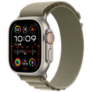アップル Apple Watch Ultra 2(GPS ＋ Cellularモデル)- 49mmチタニウムケースとオリーブアルパインループ - L オリーブアルパインループ L MRF03JA