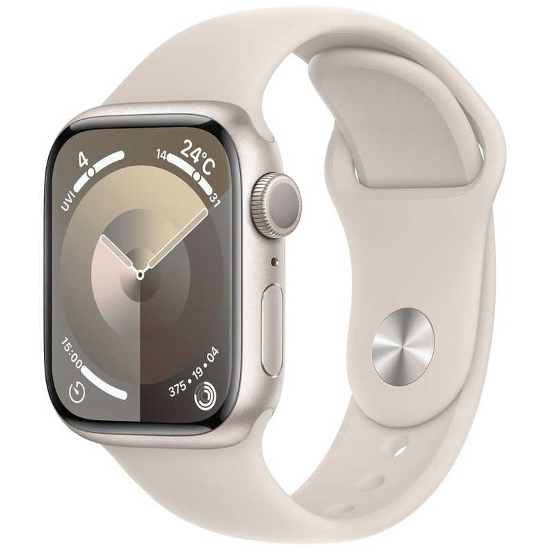 アップル アップル Apple Watch Series 9(GPSモデル)- 41mmスターライトアルミニウムケースとスターライトスポーツバンド - S/M MR8T3J/A MR8T3J/A