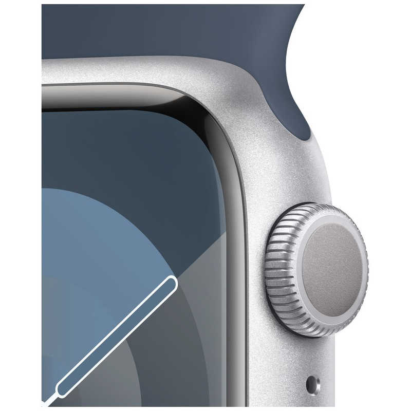 アップル アップル Apple Watch Series 9(GPSモデル)- 41mmシルバーアルミニウムケースとストームブルースポーツバンド - S/M MR903J/A MR903J/A