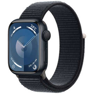 アップル Apple Watch Series 9(GPSモデル)- 41mmミッドナイトアルミニウムケースとミッドナイトスポーツループ MR8Y3J/A