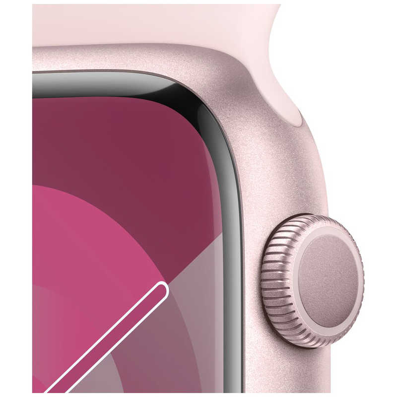 アップル アップル Apple Watch Series 9(GPSモデル)- 45mmピンクアルミニウムケースとライトピンクスポーツバンド - S/M MR9G3J/A MR9G3J/A