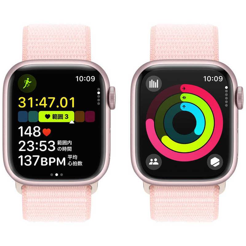 アップル アップル Apple Watch Series 9(GPSモデル)- 41mmピンクアルミニウムケースとライトピンクスポーツループ MR953J/A MR953J/A