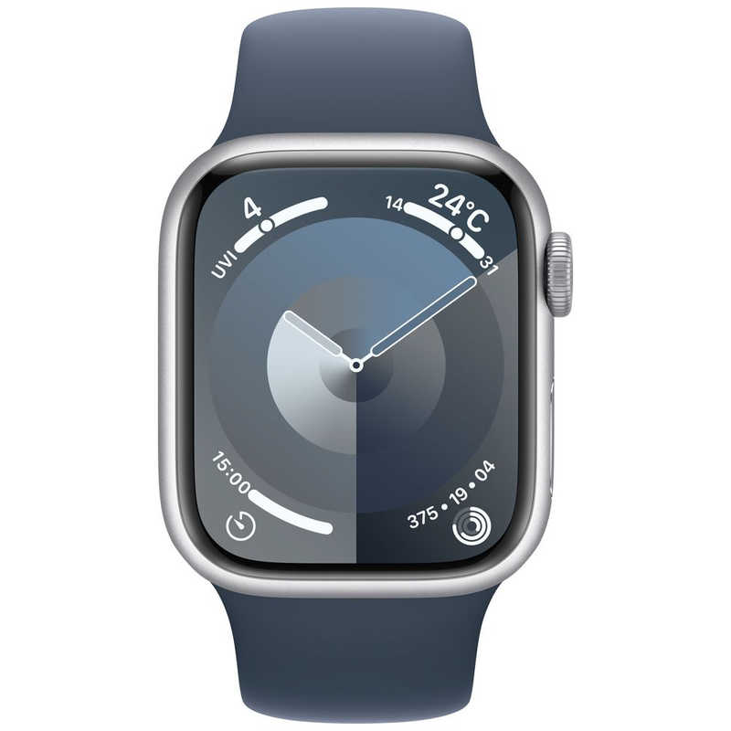 アップル アップル Apple Watch Series 9(GPSモデル)- 41mmシルバーアルミニウムケースとストームブルースポーツバンド - M/L MR913J/A MR913J/A