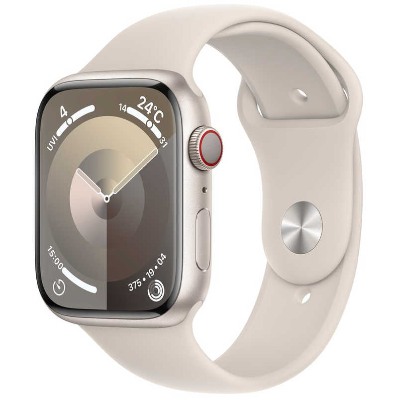 アップル アップル Apple Watch Series 9(GPS ＋ Cellularモデル)- 45mmケースとスターライトスポーツバンド - M/L スターライトアルミニウム MRM93JA MRM93JA