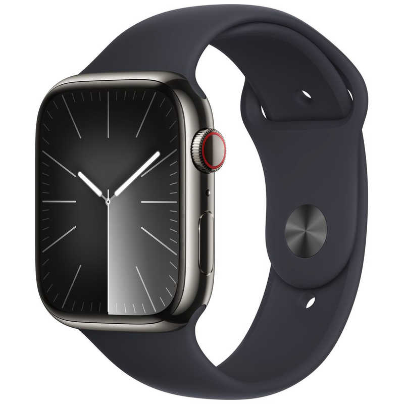 アップル アップル Apple Watch Series 9(GPS ＋ Cellularモデル)- 45mmケースとミッドナイトスポーツバンド - S/M グラファイトステンレススチール MRMV3JA MRMV3JA