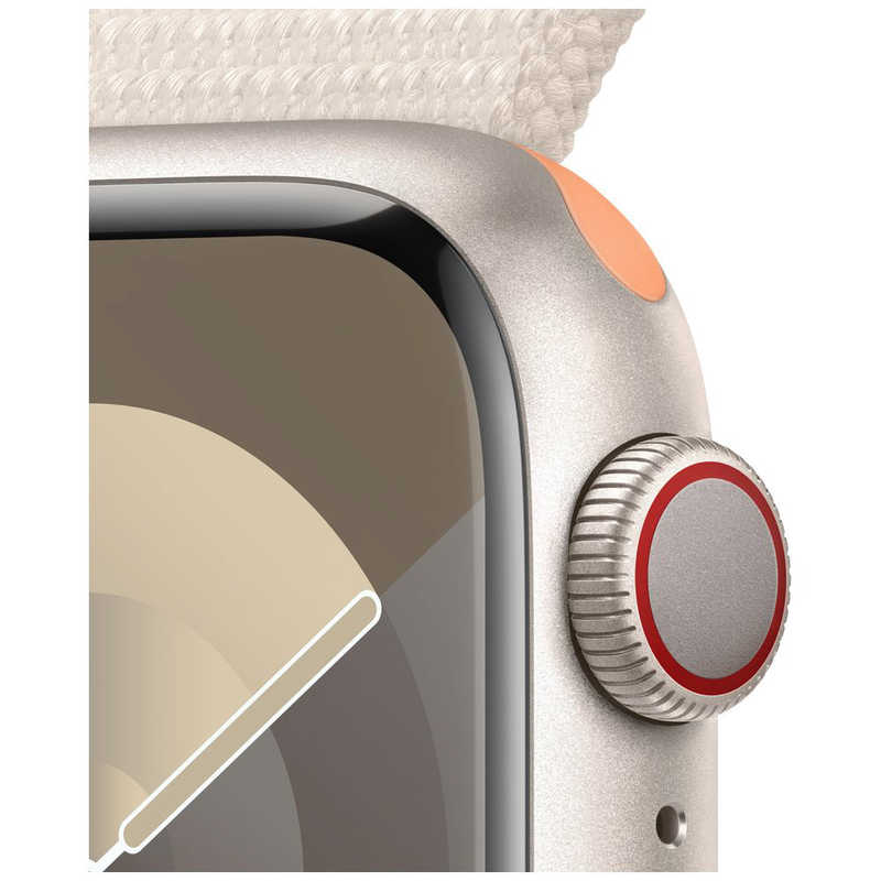 アップル アップル Apple Watch Series 9(GPS ＋ Cellularモデル)- 41mmケースとスターライトスポーツループ スターライトアルミニウム MRHQ3JA MRHQ3JA