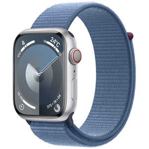 アップル Apple Watch Series 9(GPS ＋ Cellularモデル)- 45mmケースとウインターブルースポーツループ シルバーアルミニウム MRMJ3JA