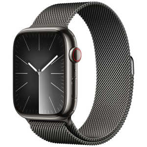 アップル Apple Watch Series 9(GPS ＋ Cellularモデル)- 45mmケースとグラファイトミラネーゼループ グラファイトステンレススチール MRMX3JA