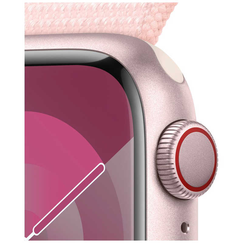 アップル アップル Apple Watch Series 9(GPS ＋ Cellularモデル)- 41mmケースとライトピンクスポーツループ ピンクアルミニウム MRJ13JA MRJ13JA