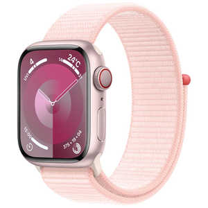 アップル Apple Watch Series 9(GPS ＋ Cellularモデル)- 41mmケースとライトピンクスポーツループ ピンクアルミニウム MRJ13JA