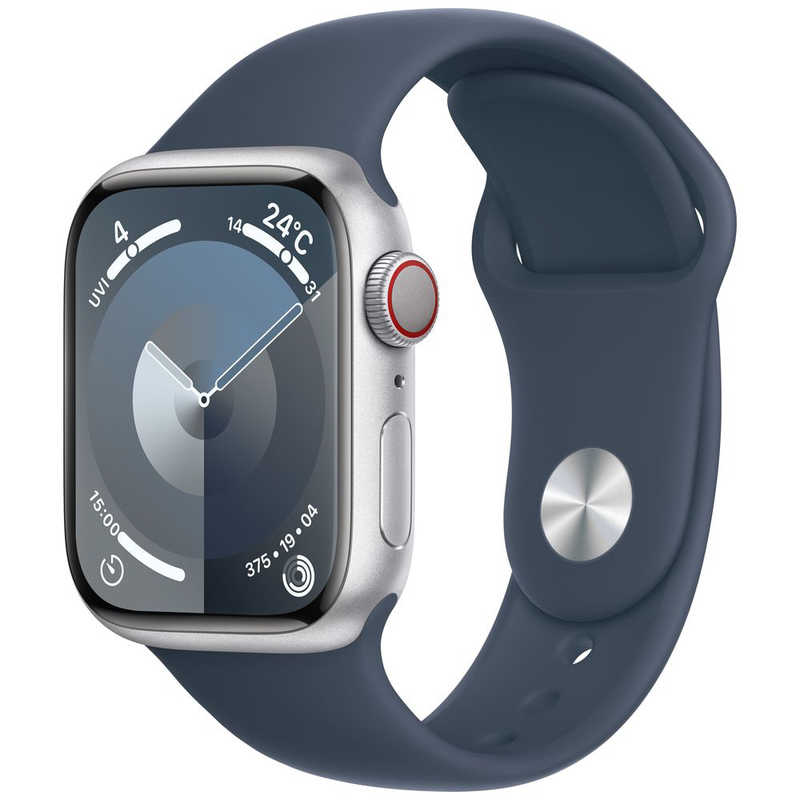 アップル アップル Apple Watch Series 9(GPS ＋ Cellularモデル)- 41mmケースとストームブルースポーツバンド - S/M シルバーアルミニウム MRHV3JA MRHV3JA