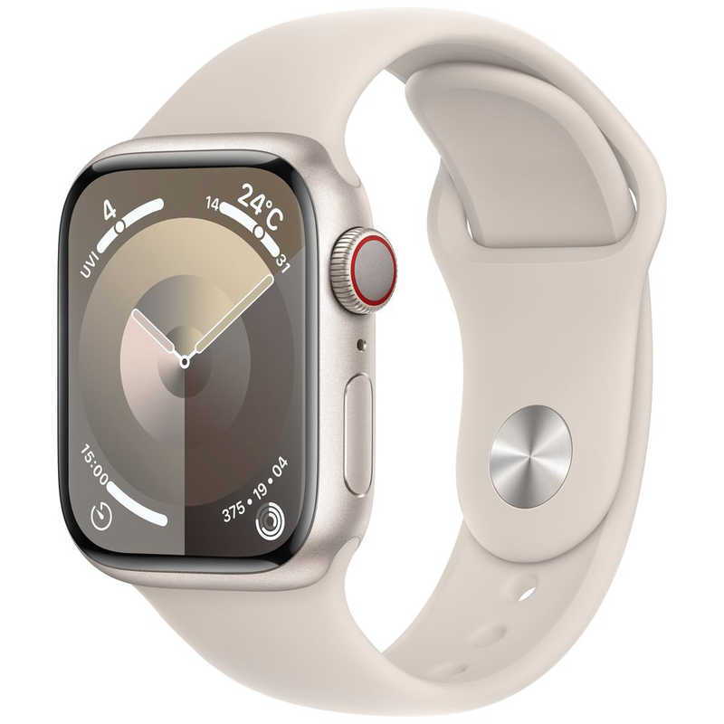 アップル アップル Apple Watch Series 9(GPS ＋ Cellularモデル)- 41mmケースとスターライトスポーツバンド - S/M スターライトアルミニウム MRHN3JA MRHN3JA