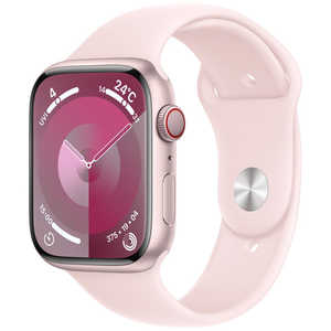 アップル Apple Watch Series 9(GPS ＋ Cellularモデル)- 45mmケースとライトピンクスポーツバンド - S/M ピンクアルミニウム MRMK3JA