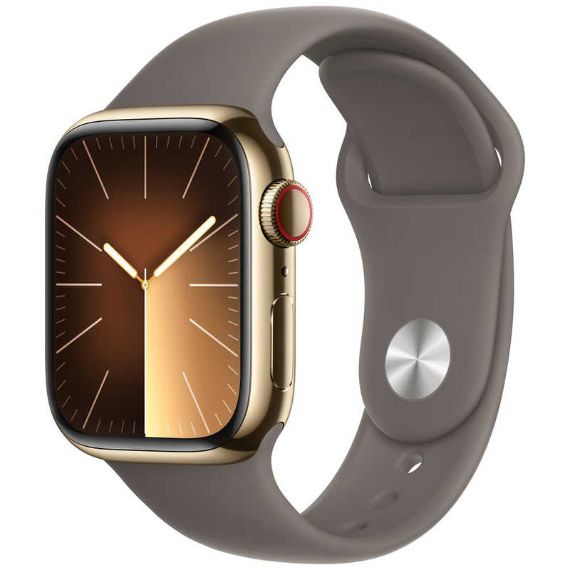 アップル アップル Apple Watch Series 9(GPS ＋ Cellularモデル)- 41mmケースとクレイスポーツバンド - M/L ゴールドステンレススチール MRJ63JA MRJ63JA