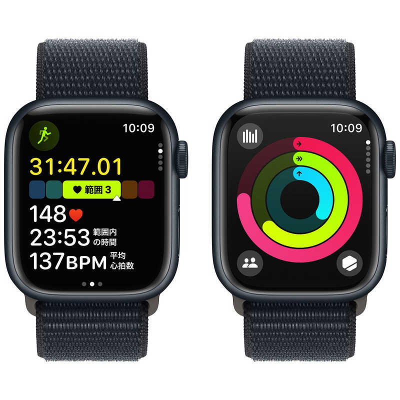 アップル アップル Apple Watch Series 9(GPS ＋ Cellularモデル)- 41mmケースとミッドナイトスポーツループ ミッドナイトアルミニウム MRHU3JA MRHU3JA
