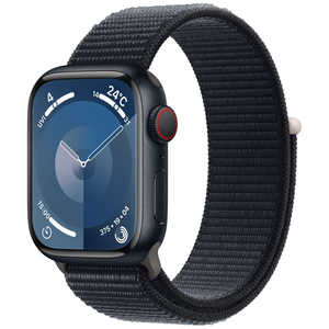 アップル Apple Watch Series 9(GPS ＋ Cellularモデル)- 41mmケースとミッドナイトスポーツループ ミッドナイトアルミニウム MRHU3JA