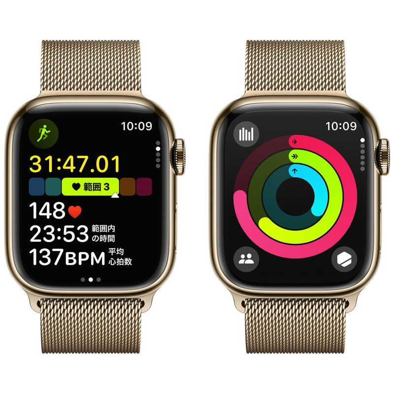 アップル アップル Apple Watch Series 9(GPS ＋ Cellularモデル)- 41mmケースとゴールドミラネーゼループ ゴールドステンレススチール MRJ73JA MRJ73JA